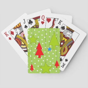 Baraja De Cartas Impresión de árbol de Navidad festivo