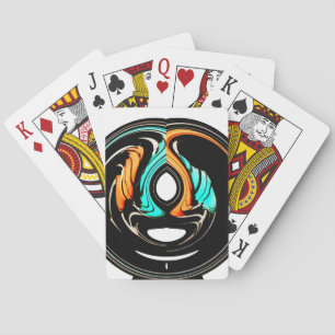Baraja De Cartas Impresión de Arte con Patrón Tradicional Africano
