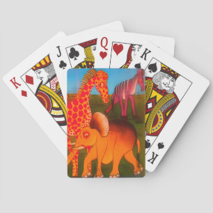 Baraja De Cartas Impresión de Arte de Animales Africanos