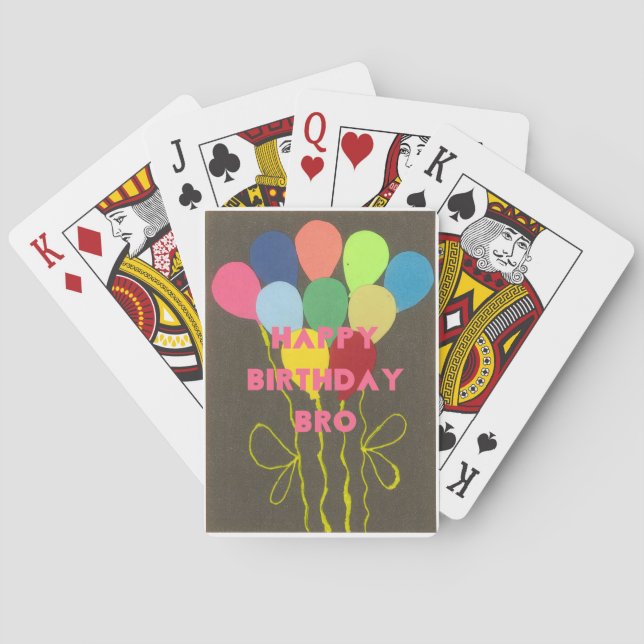 Baraja De Cartas Impresión de arte de cumpleaños feliz (Reverso)