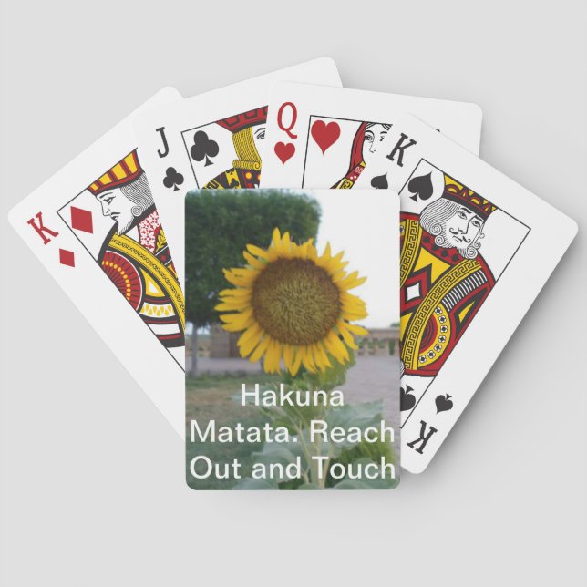 Baraja De Cartas Impresión de arte de girasol (Reverso)
