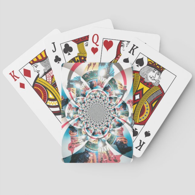 Baraja De Cartas Impresión de arte keniano en taxistas kenianos (Reverso)