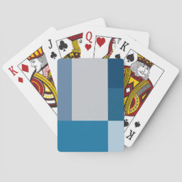 Baraja De Cartas Impresión de bloques de color gris y azul