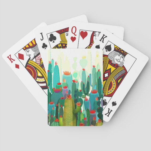 Baraja De Cartas Impresión de cactus | Mucho Cactus (Reverso)