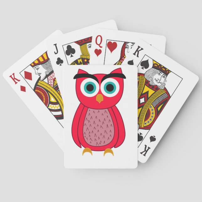 Baraja De Cartas Impresión de foto de búho (Reverso)