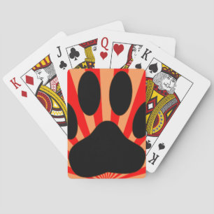 Baraja De Cartas Impresión de la hoja de perro radiante