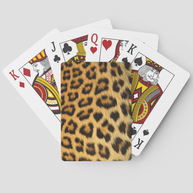 Baraja De Cartas Impresión de leopardo (Reverso)