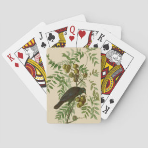 Baraja De Cartas Impresión de pájaro Grackle púrpura de Audubon Vin