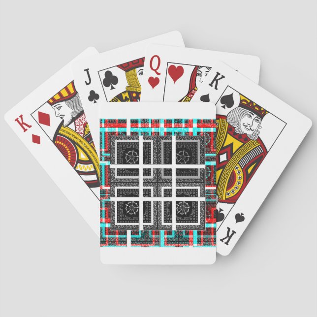 Baraja De Cartas Impresión de patrones de contraste (Reverso)