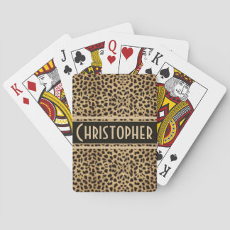 Baraja De Cartas Impresión de piel localizada de leopardo
