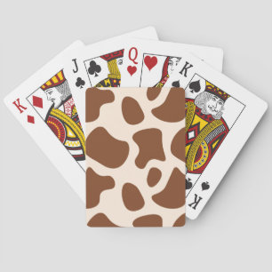 Baraja De Cartas Impresión de vaca rosa y marrón