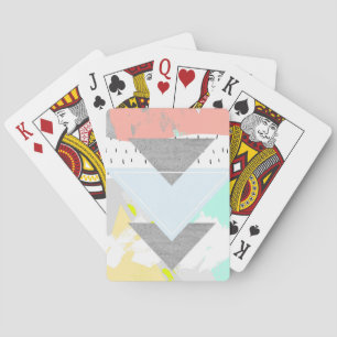 Baraja De Cartas Impresión geométrica del arte