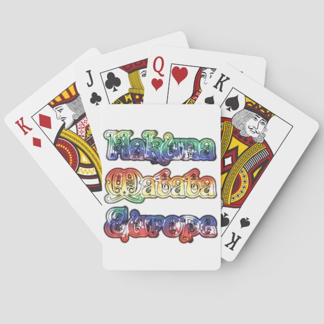 Baraja De Cartas Impresión/gráfico de arte Hakuna Matata Europe (Reverso)