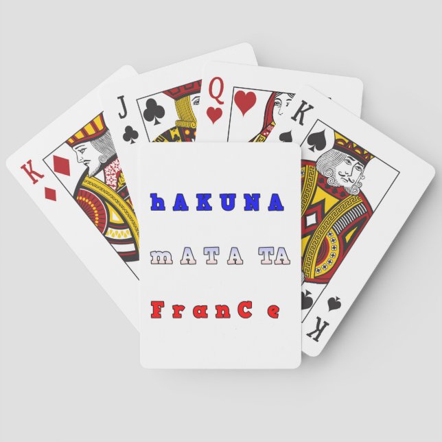 Baraja De Cartas Impresión/gráfico de arte Hakuna Matata Francia (Reverso)