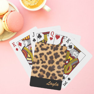 Baraja De Cartas Impresión Leopard personalizada