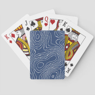 Baraja De Cartas Impresión orgánica topográfica de la línea terrest