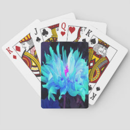 Baraja De Cartas Impresionante Aqua Cactus Azul y Verde Dahlia