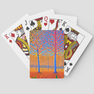 Baraja De Cartas Impresionante bosque de bosques de arte moderno