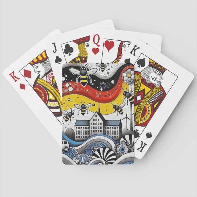 Baraja De Cartas Impresionante industria alemana (Reverso)