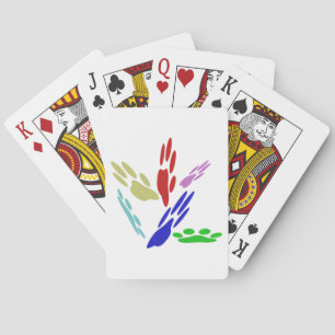 Baraja De Cartas Impresiones de pata de perro con puntos de polka