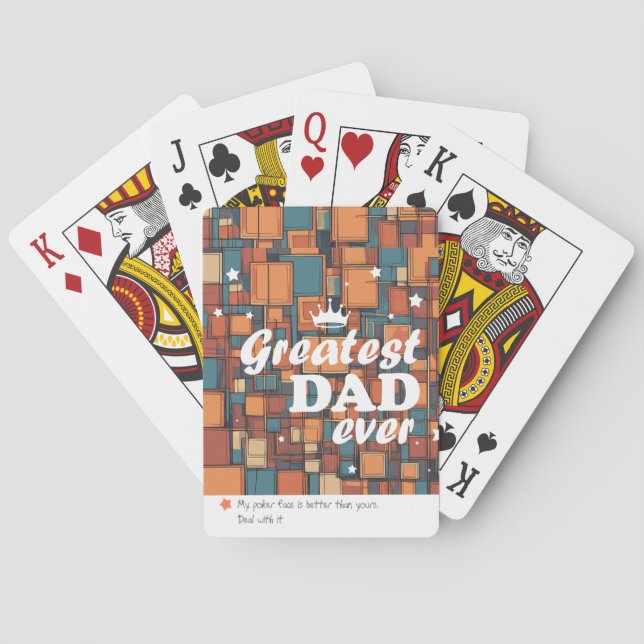 Baraja De Cartas Impreso el Personalizado "Gran Papá Nunca" (Reverso)