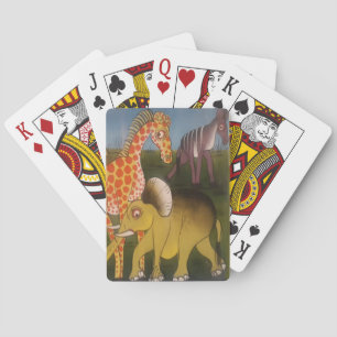 Baraja De Cartas Imprimir arte de trío africano