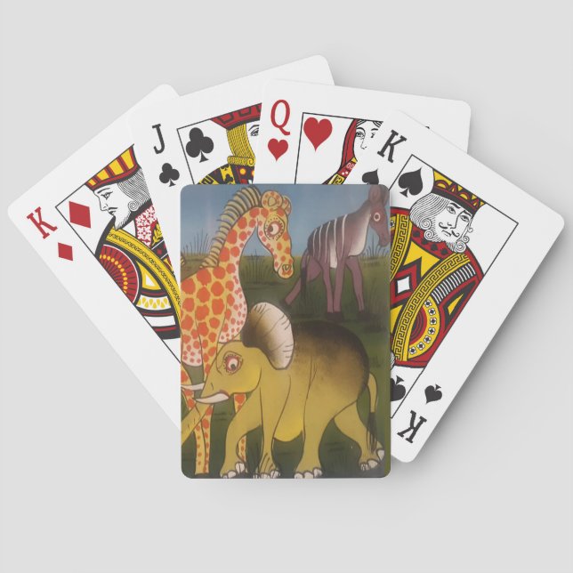 Baraja De Cartas Imprimir arte de trío africano (Reverso)