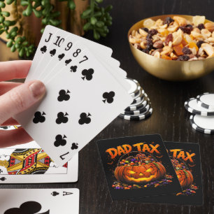 Baraja De Cartas Impuesto de Papá Divertido Calabaza de Halloween