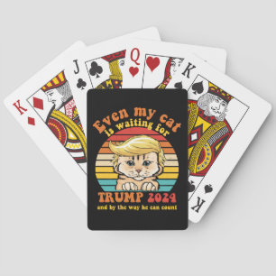 Baraja De Cartas Incluso mi gato está esperando la ropa de Trump 20