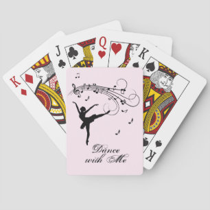 Baraja De Cartas Increíble bailarina bailando con música rosa