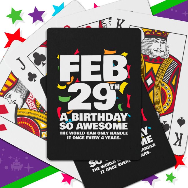 Baraja De Cartas Increíble cumpleaños 2024 Día de Salto Año 29 feb. (Subido por el creador)