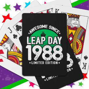 Baraja De Cartas Increíble desde 1988 Día del Año Salto 29 feb. Cum