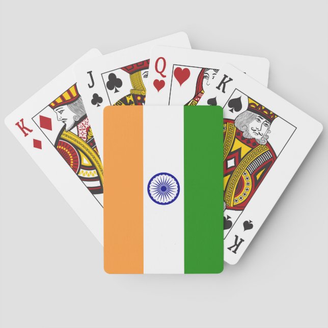 Baraja De Cartas India; Bandera india (Reverso)