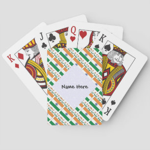 Baraja De Cartas India Bandera India Personalizada en mosaico 
