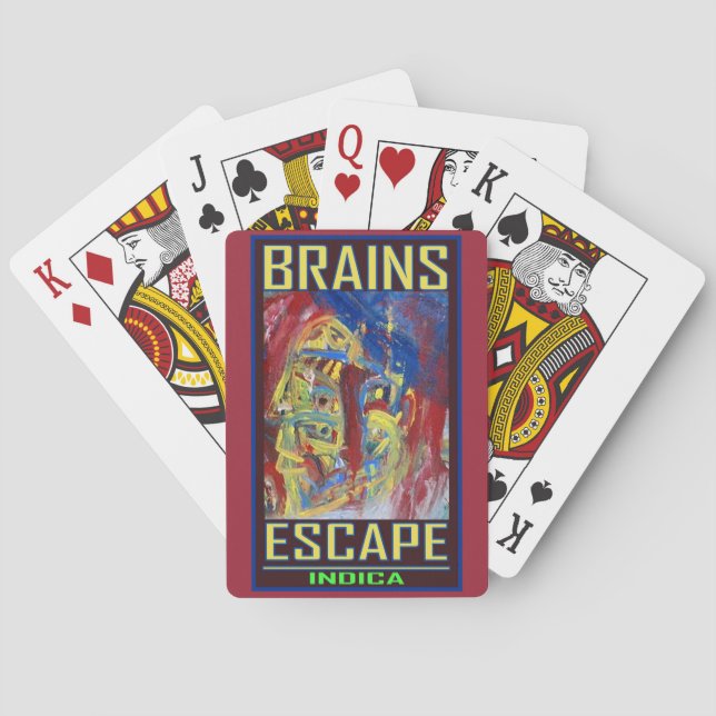 BARAJA DE CARTAS INDICA ESCAPE DE CEREBROS (Reverso)