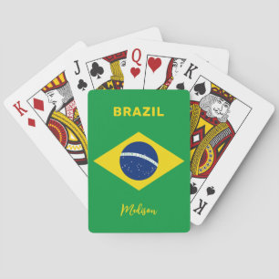 Baraja De Cartas Indicador de nombre personalizado de Brasil