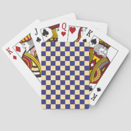 Baraja De Cartas Indigo and butter checkerboard pattern