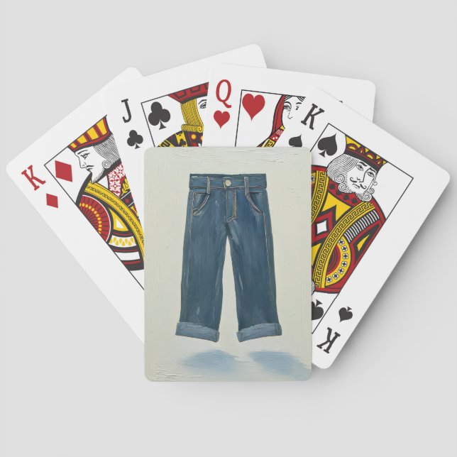 Baraja De Cartas Indigo Iconos Painterly Denim Art Denimhead (Reverso)