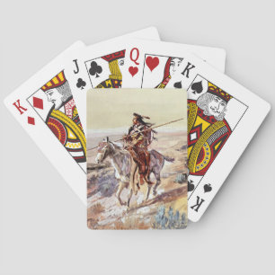 Baraja De Cartas “Indio con lanza” Arte vaquero de Charles Russell