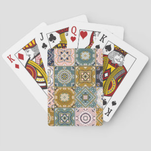 Baraja De Cartas Indio de Talavera: Patchwork, mosaico étnico.