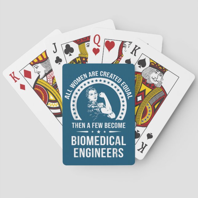 Baraja De Cartas Ingeniera Biomédica Para Mujeres Ingenieras Bioméd (Reverso)