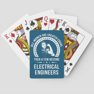 Baraja De Cartas Ingeniero Eléctrico Para Mujeres Es Creado Igual