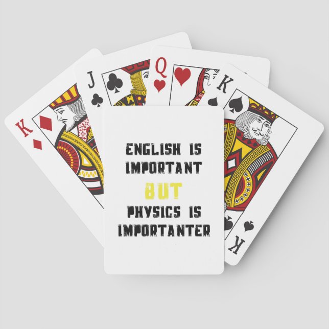 Baraja De Cartas Inglés importante pero ciencia de Importanter de (Reverso)
