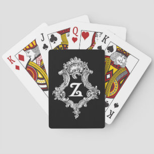 Baraja De Cartas Inicial de monograma Z