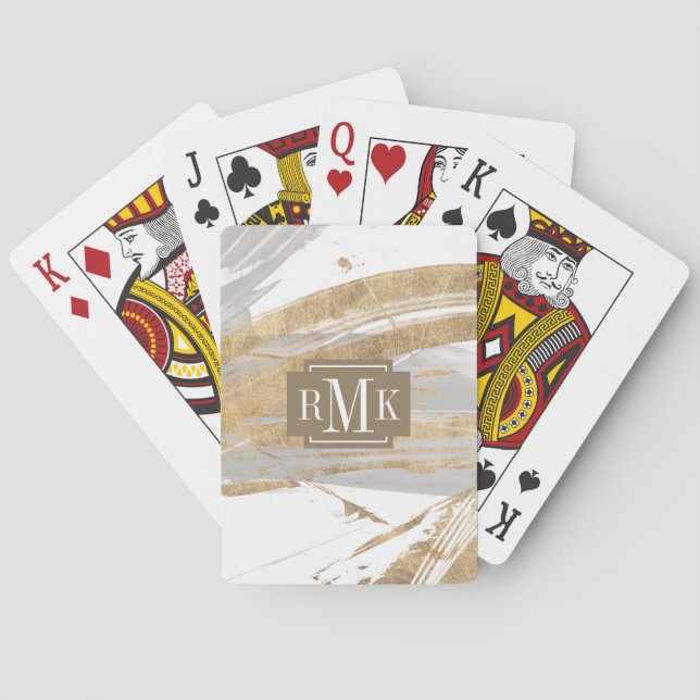 Baraja De Cartas Inicial | Oro y gris (Reverso)