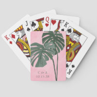 Iniciales Bodas personalizadas de la hoja de palma