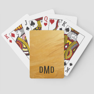 Baraja De Cartas Iniciales de monograma Oro Chic y Puente Negro