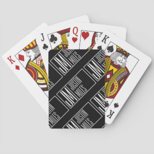 Baraja De Cartas Iniciales modernas con patrón de monograma de nomb
