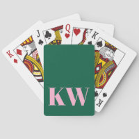 Iniciales Personalizadas Modernas Rosa Verde Monog
