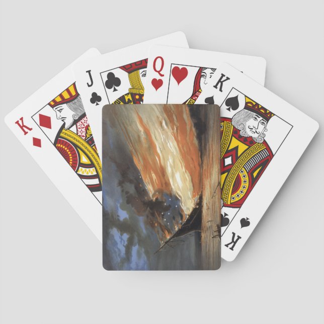 Baraja De Cartas Insignia de la Guerra Civil Rebelde contra el fueg (Reverso)